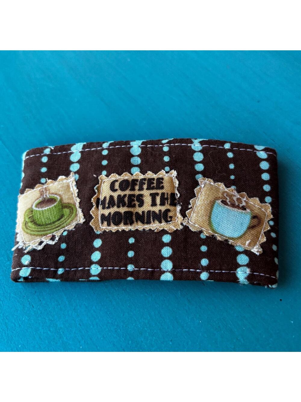 Handmade Coffee Cozy: Drink Sleeve for Coffee Lover